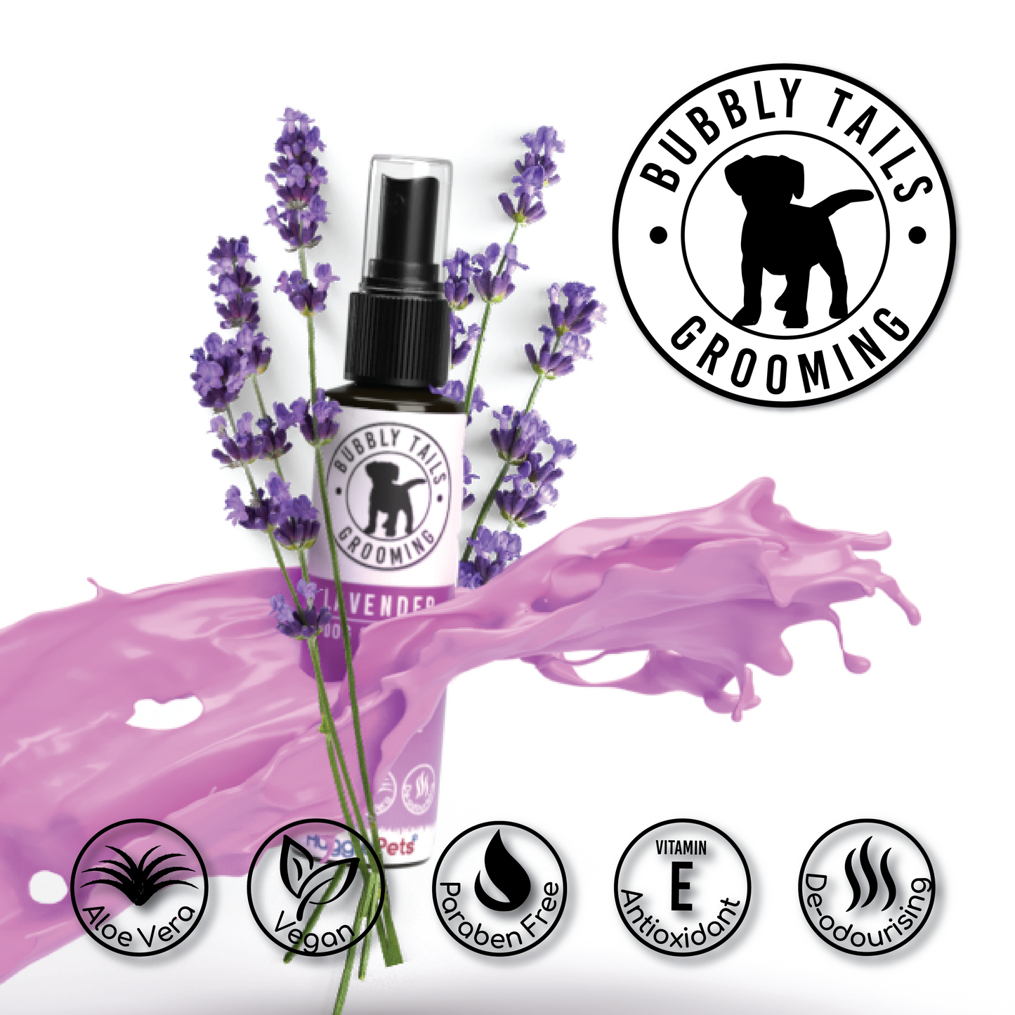 HugglePets Bubbly Tails Dog Cologne: Baby Powder