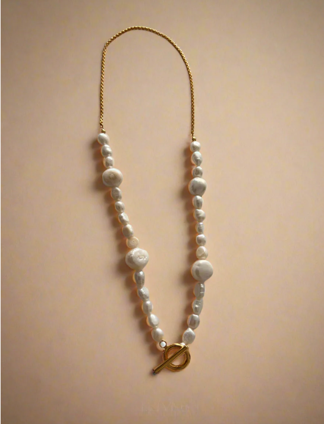 Freshwater Pearl Baroque & Freshwater T Bar Necklace Summer