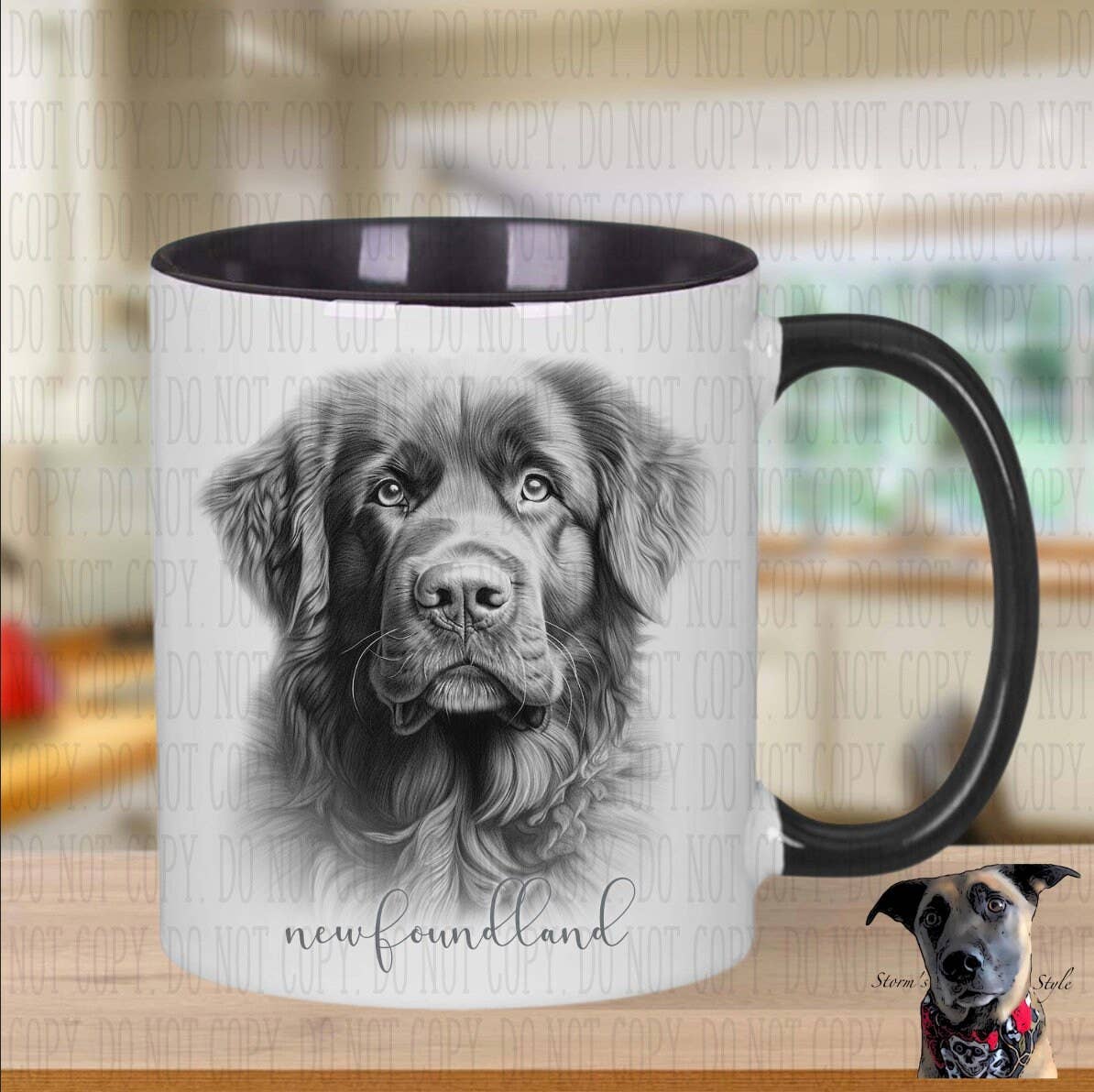 Sketch Newfoundland Dog Mug: Mug