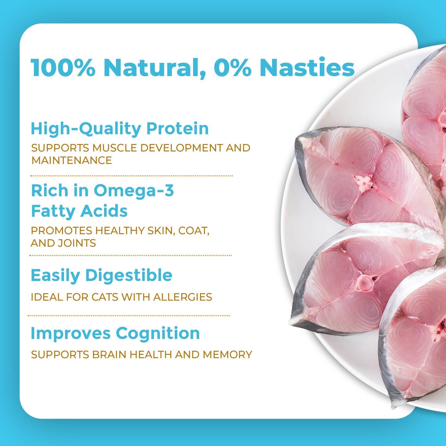 Pawfect Nature's Feast Freeze Dried Cat Treats: Fish Meat: 50g