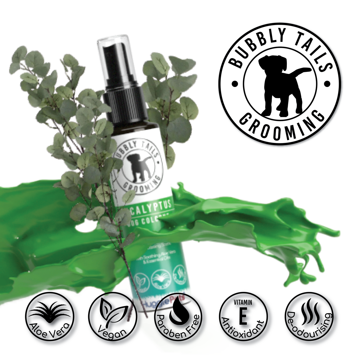 HugglePets Bubbly Tails Dog Cologne: Baby Powder