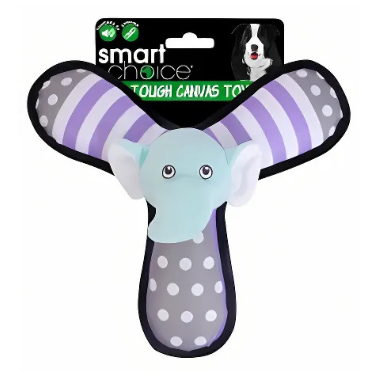 Canvas Plush Dog Toy: Triple Squeaker & Durable Design: Bear