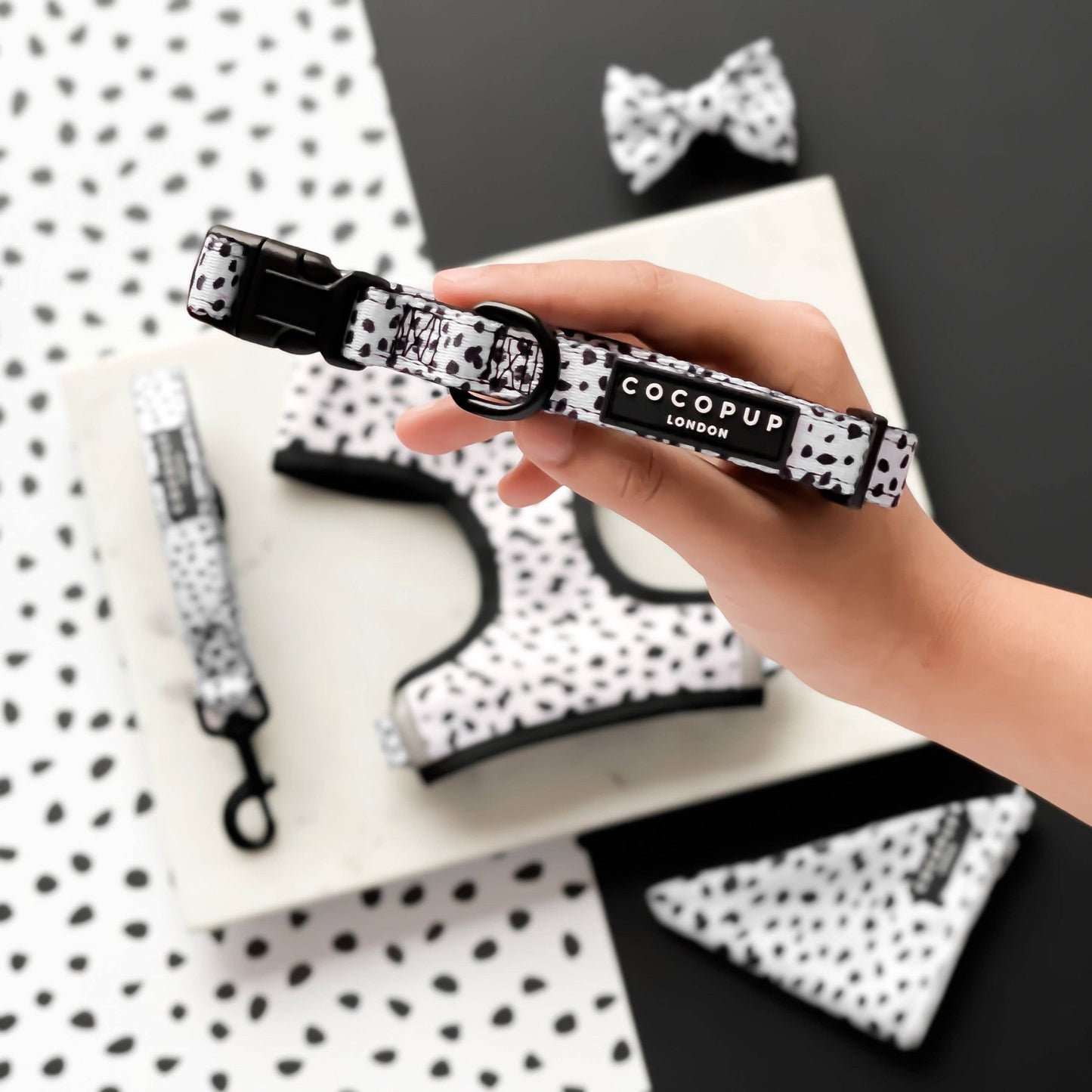 Monochrome Spots Collar: XS (Puppy)