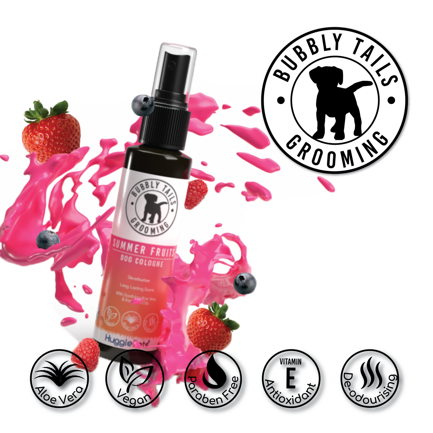 HugglePets Bubbly Tails Dog Cologne: Baby Powder