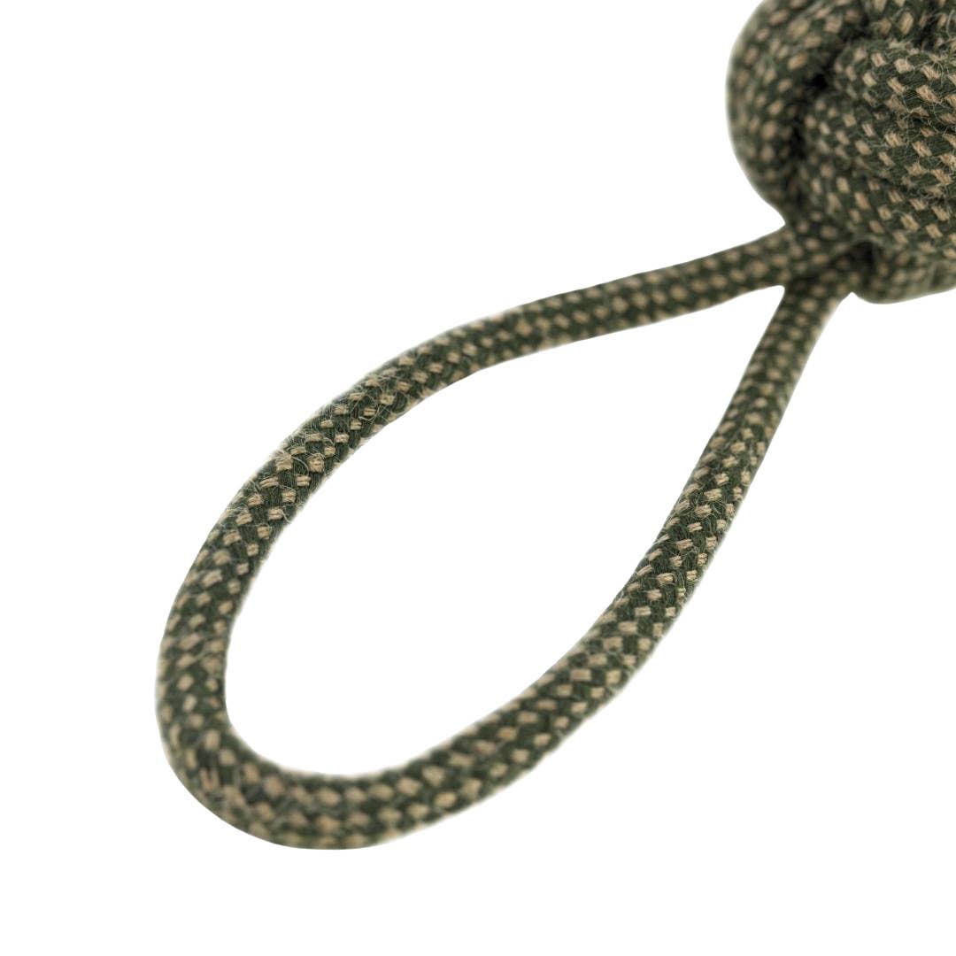 HugglePets Legacy Hemp Ball Tugger Dog Toy