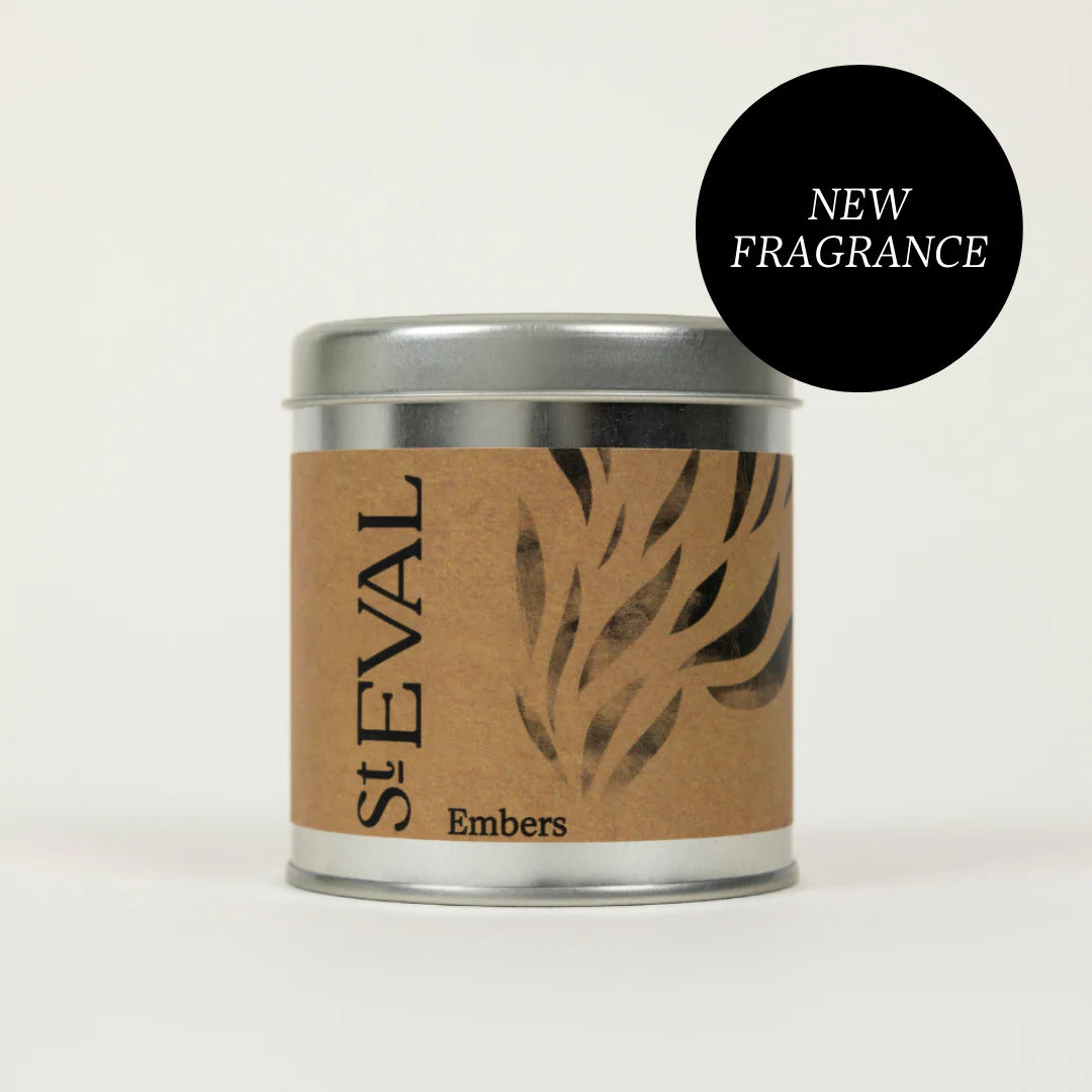 Embers, Scented Tin Candle, box