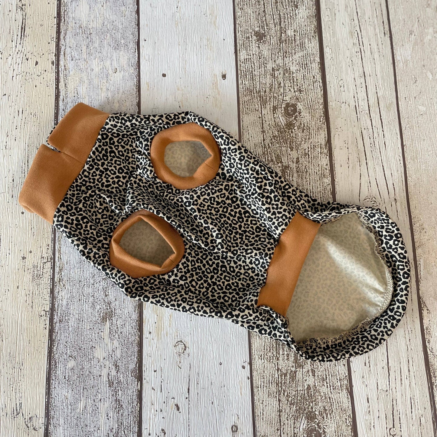 Summer T-Shirts for Dachshunds: Leopard Print / Large