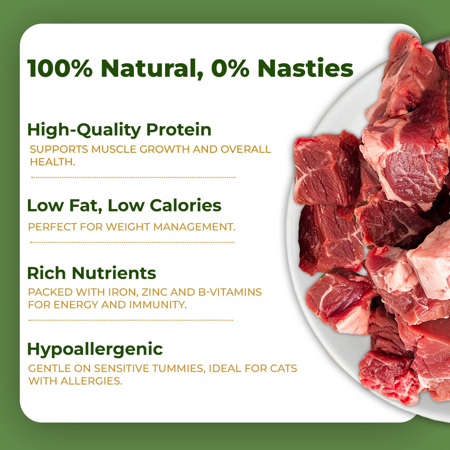 Pawfect Nature's Feast Freeze Dried Cat Treats: Goat Meat: 50g