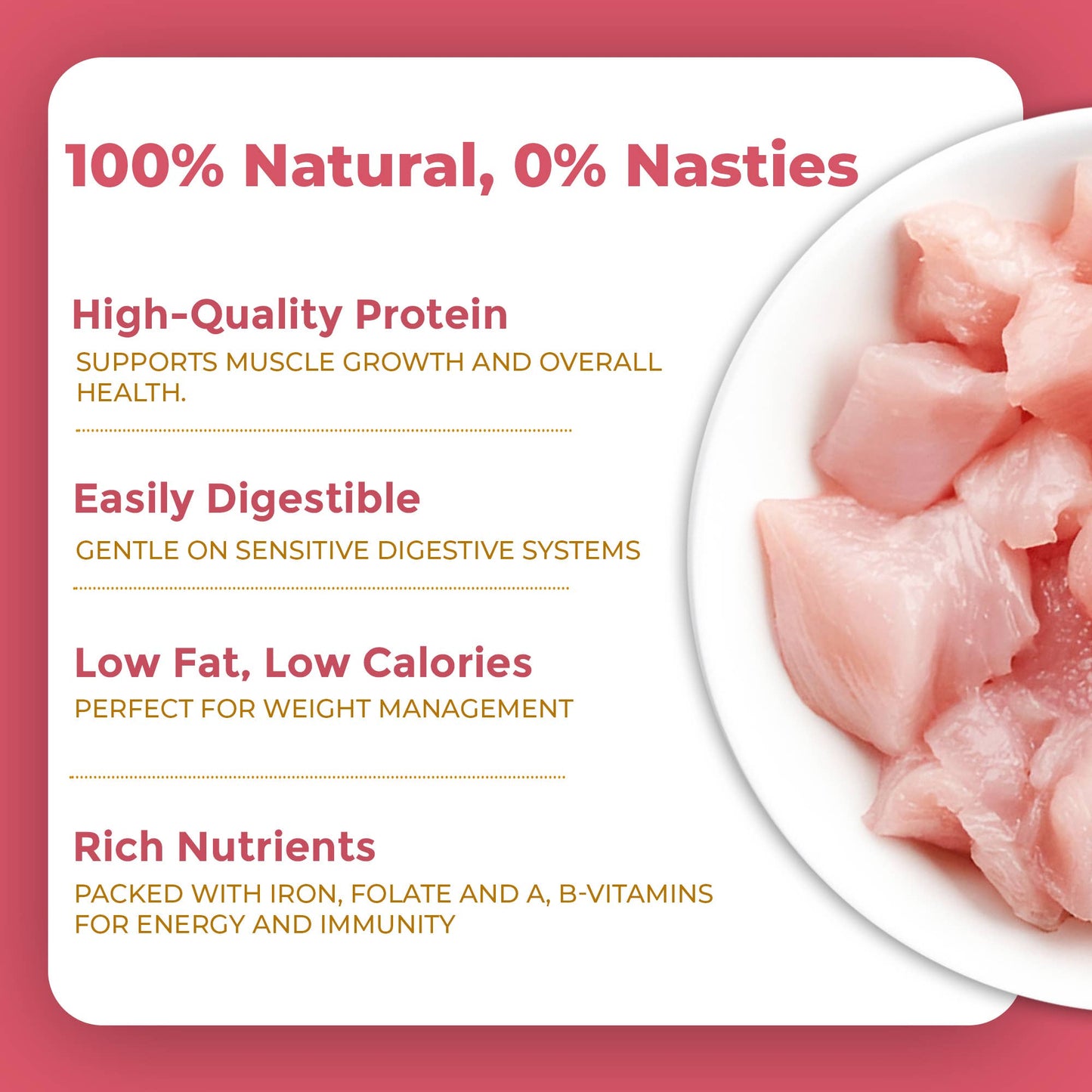 Pawfect Nature's Feast Freeze Dried Cat Treats: Chicken Breast: 50g