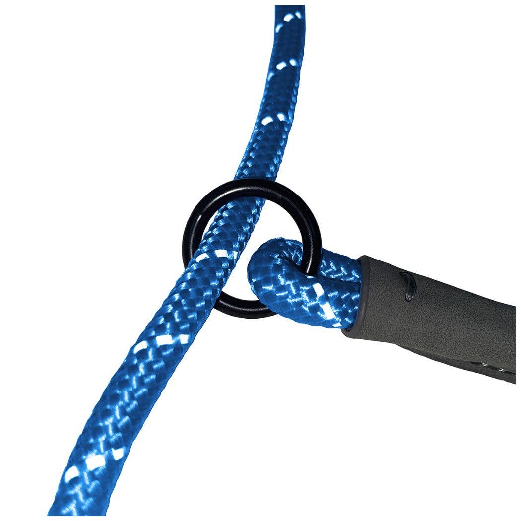 HugglePets Reflective Rope Slip Dog Lead: Blue / 150 x 1.2 cm (Max: 50 kg)