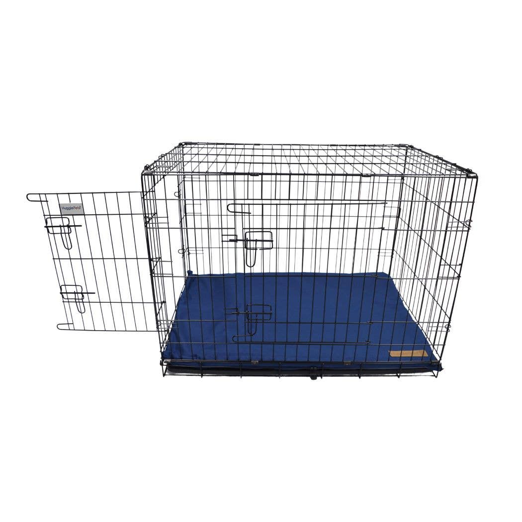 HugglePets Waterproof Dog Mat Cushion: Blue / Large