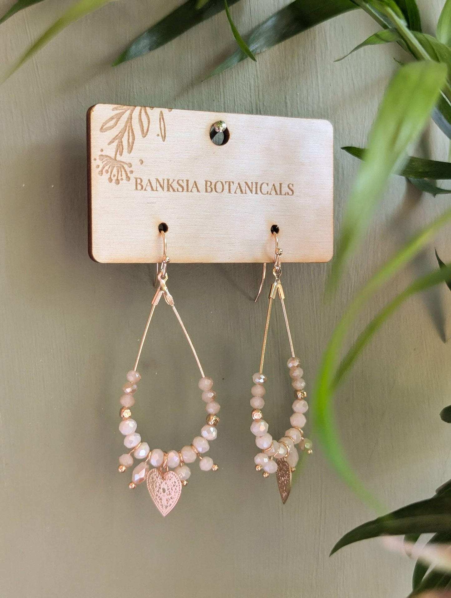 Teardrop Pink Bohemian Tassel Dangle Earrings