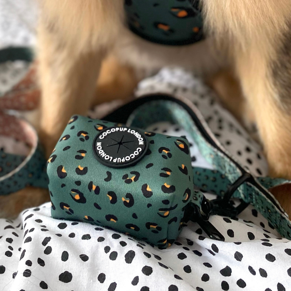 Khaki Leopard Poop Bag Holder