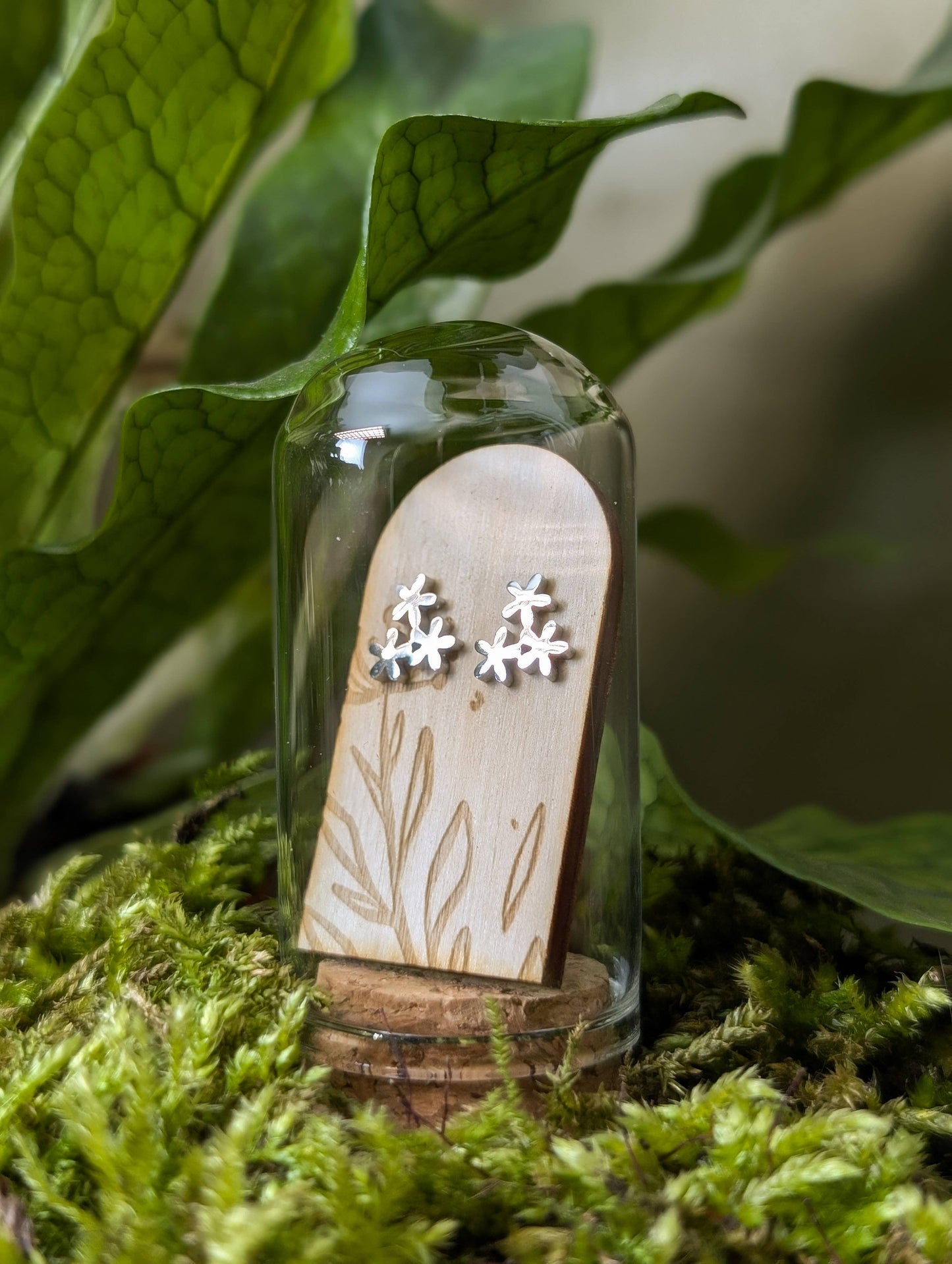 Triple Flower Stainless Steel Studs