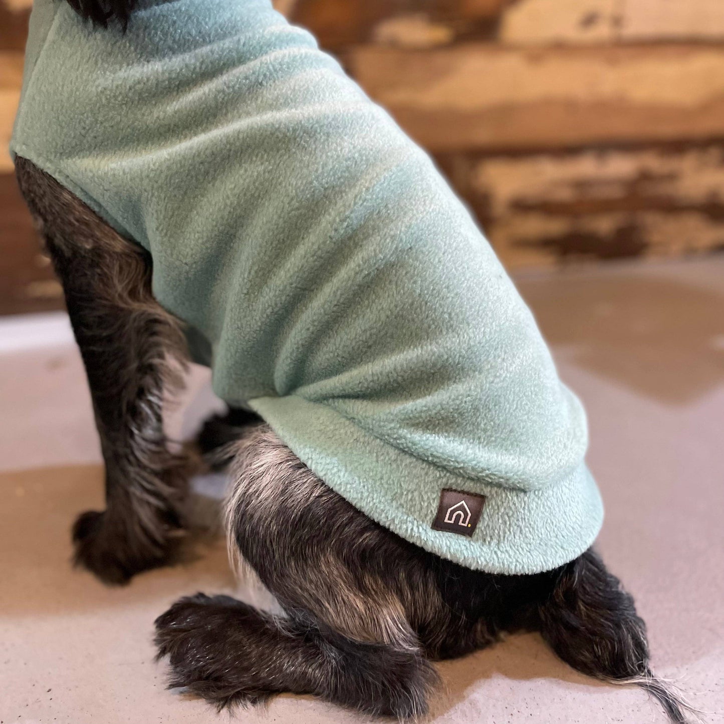 Medium Breed Dog Fleece Jumper: Olive / Medium