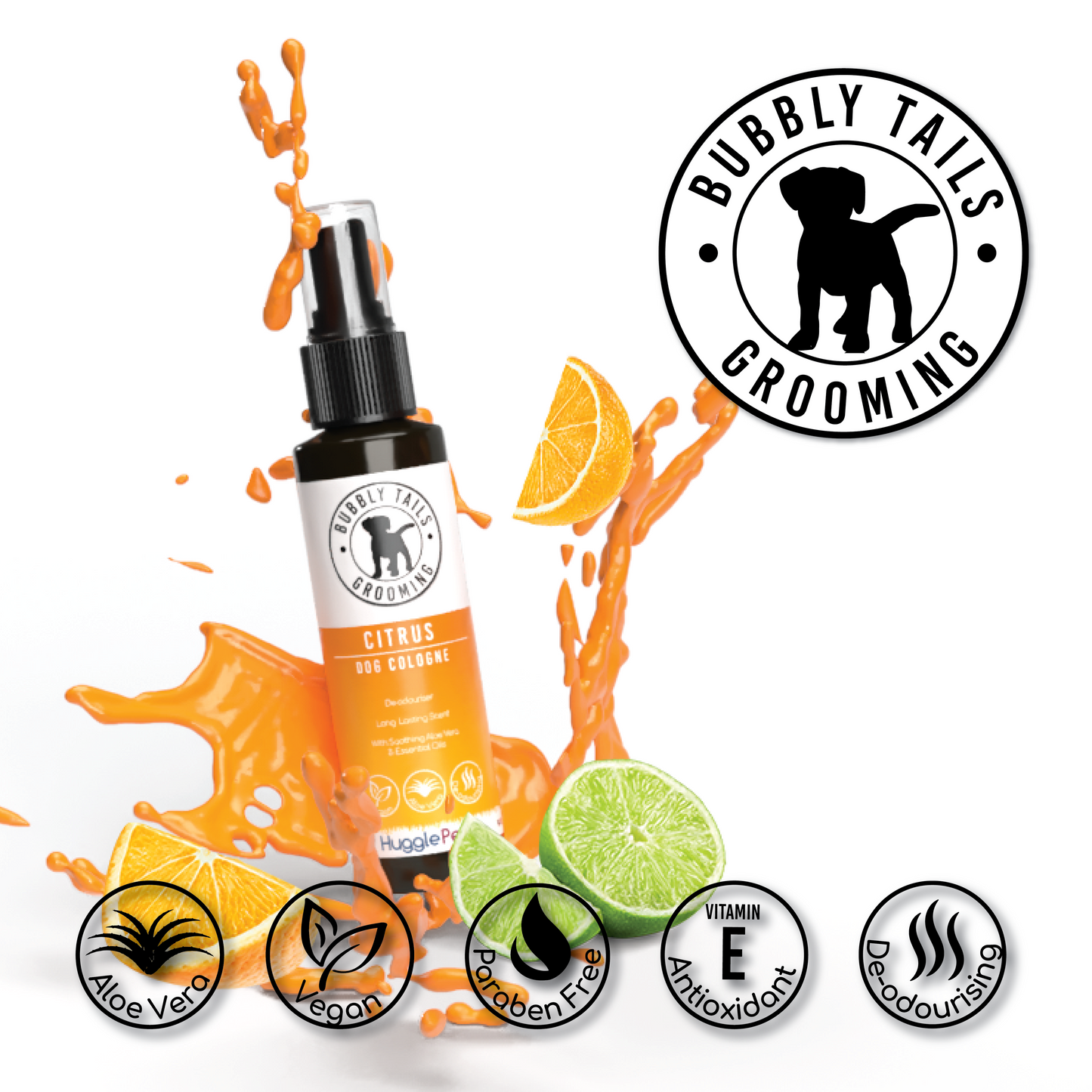 HugglePets Bubbly Tails Dog Cologne: Baby Powder