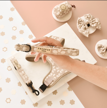 LUXE Collar - Mocha Flower: XS