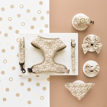 Luxe Poop Bag Holder - Mocha Flower