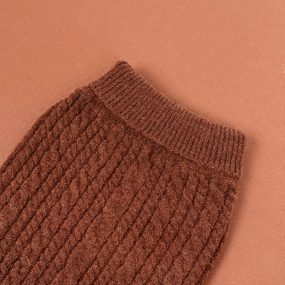 Cable Knit Jumper - Hot Coco: S