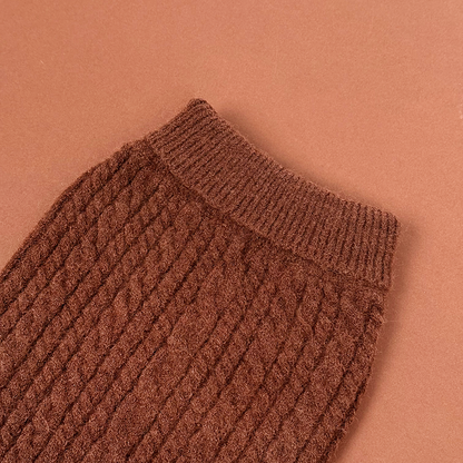 Cable Knit Jumper - Hot Coco: S