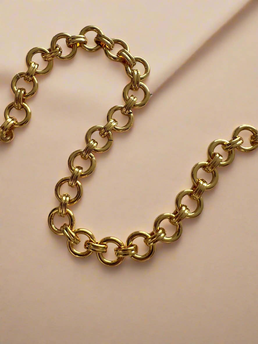 Round Link Chain Necklace – Minimal & Modern 18k Gold Plated