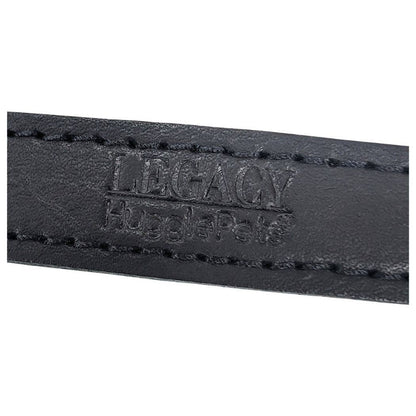 HugglePets Legacy Leather Dog Collar: Khaki / Medium