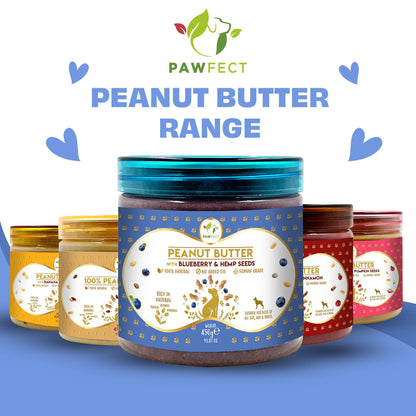 Pawfect Peanut Butter for Dogs: Blueberry & Hempseeds: Small