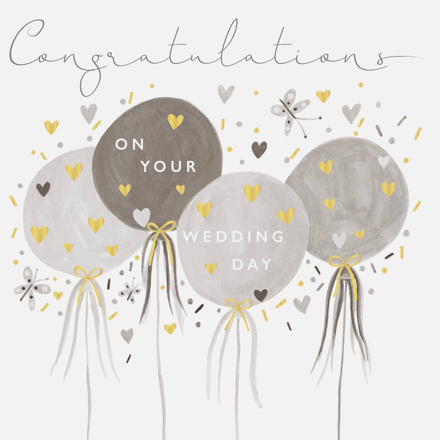 Card - Congratulations On Your Wedding Day - Balloons