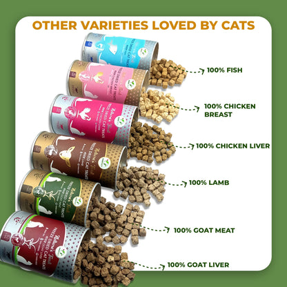 Pawfect Nature's Feast Freeze Dried Cat Treats: Goat Meat: 50g