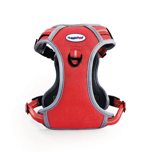 HugglePets Activity and Travel Dog Harness: Red / X Large