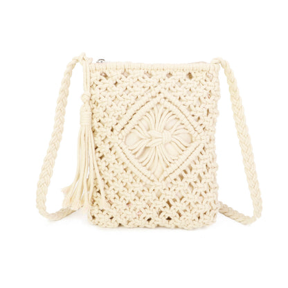 9806 Crochet Crossbody Bag: Green