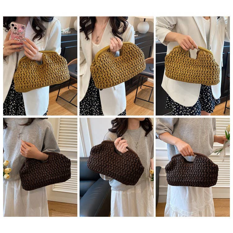 Sculptural Cloud Bag Beach Summer Bag: Chocolate