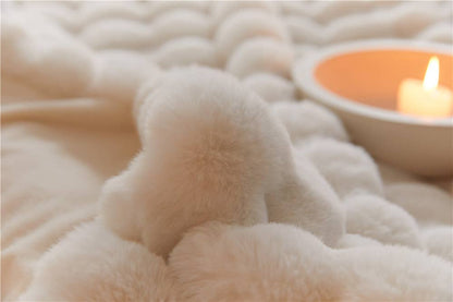 Plush Luxurious Faux Fur Throw Blankets (100*160cm) : Taupe