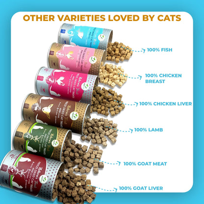 Pawfect Nature's Feast Freeze Dried Cat Treats: Fish Meat: 50g