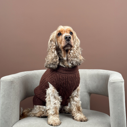 Cable Knit Jumper - Hot Coco: S