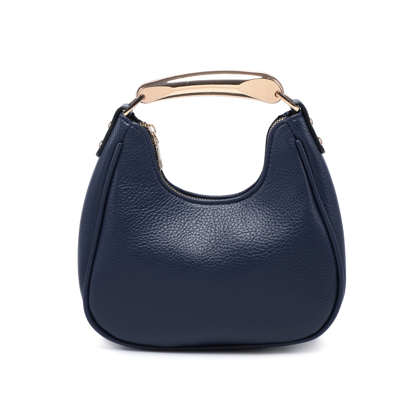 B23052-Top Zip Closure Metal Handle Grab Bag: Olive