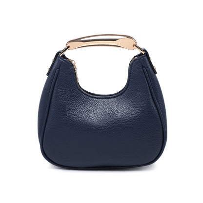 B23052-Top Zip Closure Metal Handle Grab Bag: Olive