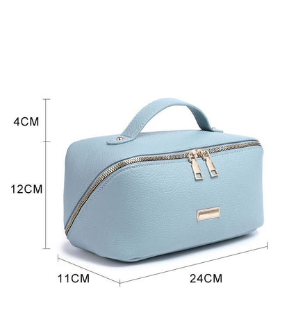 B23055-3 Compartments Waterproof Cosmetic/Makeup Bag: Wine