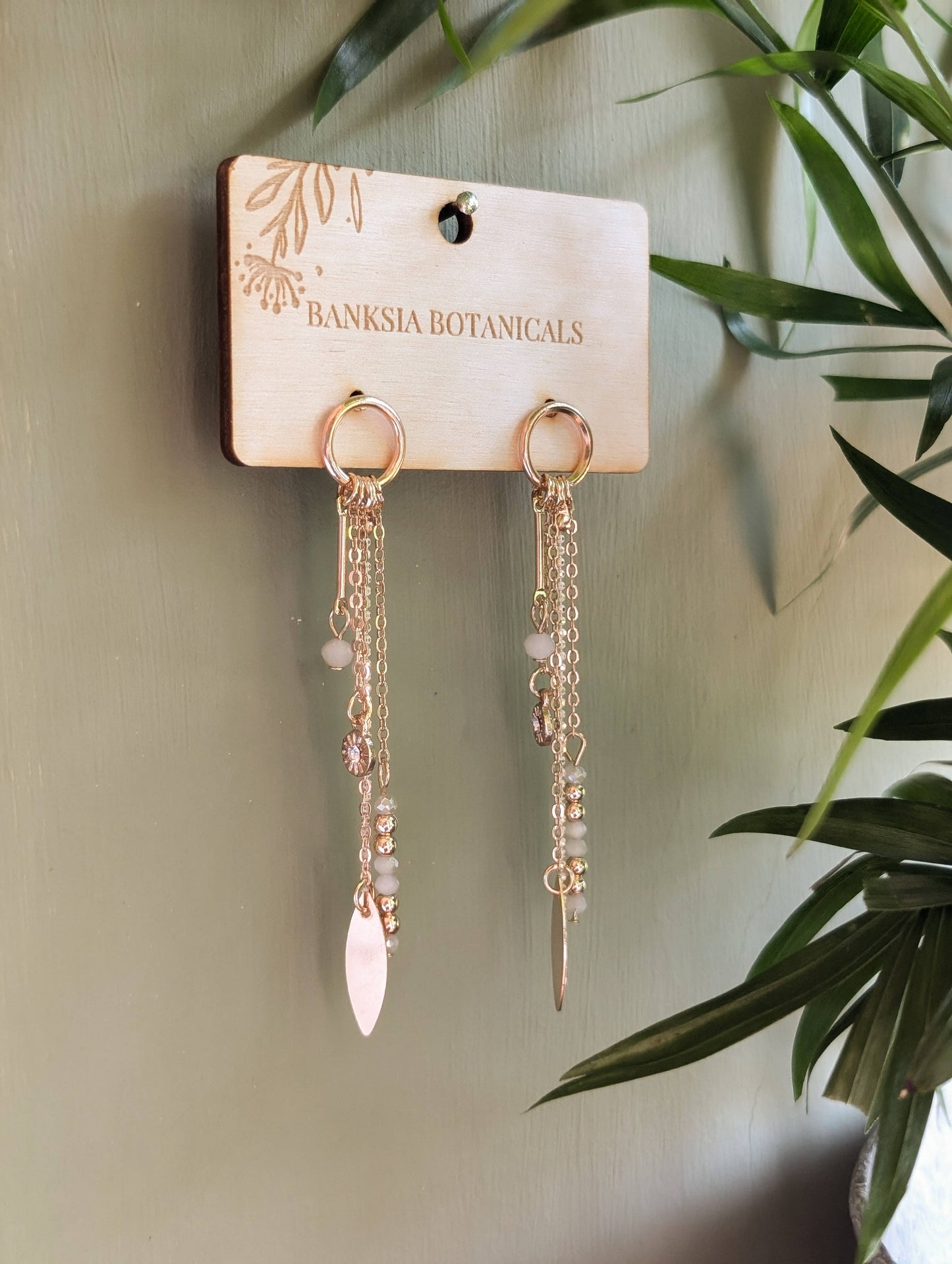 Adorned Chain Dangle Earrings