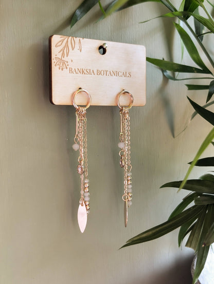 Adorned Chain Dangle Earrings