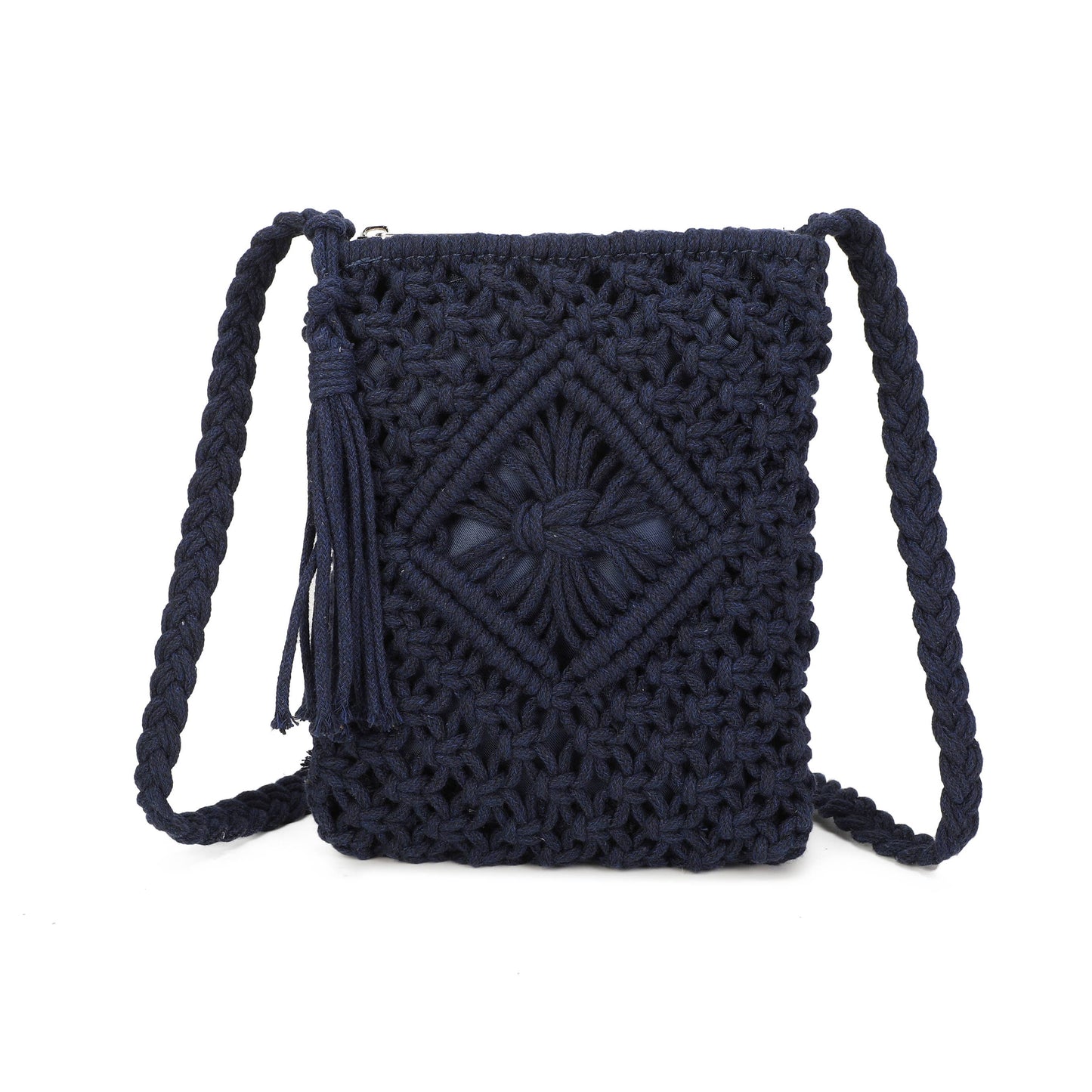 9806 Crochet Crossbody Bag: Green