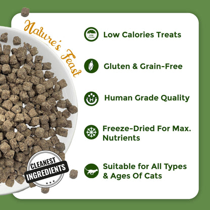 Pawfect Nature's Feast Freeze Dried Cat Treats: Goat Meat: 50g