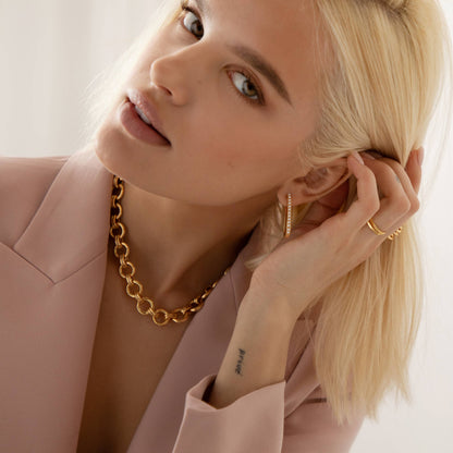 Round Link Chain Necklace – Minimal & Modern 18k Gold Plated