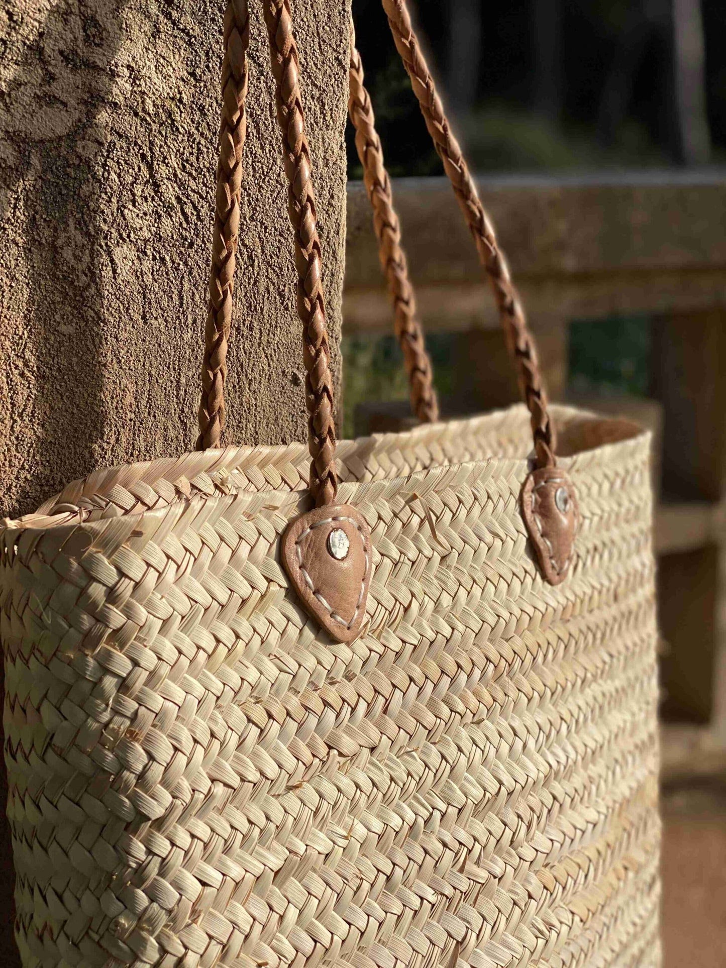 French Market Straw Tote, Handwoven Basket Bag, shoulder bag