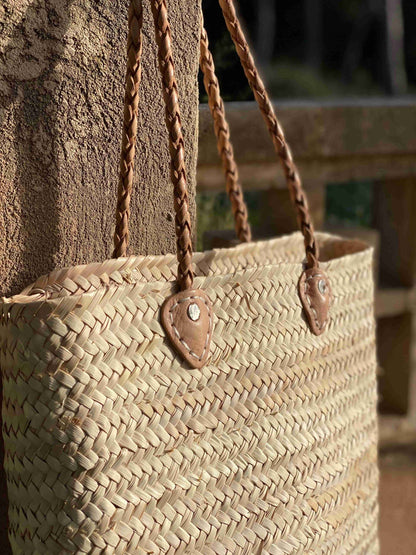 French Market Straw Tote, Handwoven Basket Bag, shoulder bag