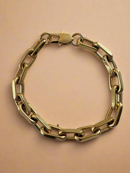 Isla Link Bracelet Chain 18k Gold Plated Sculptural & Chunky