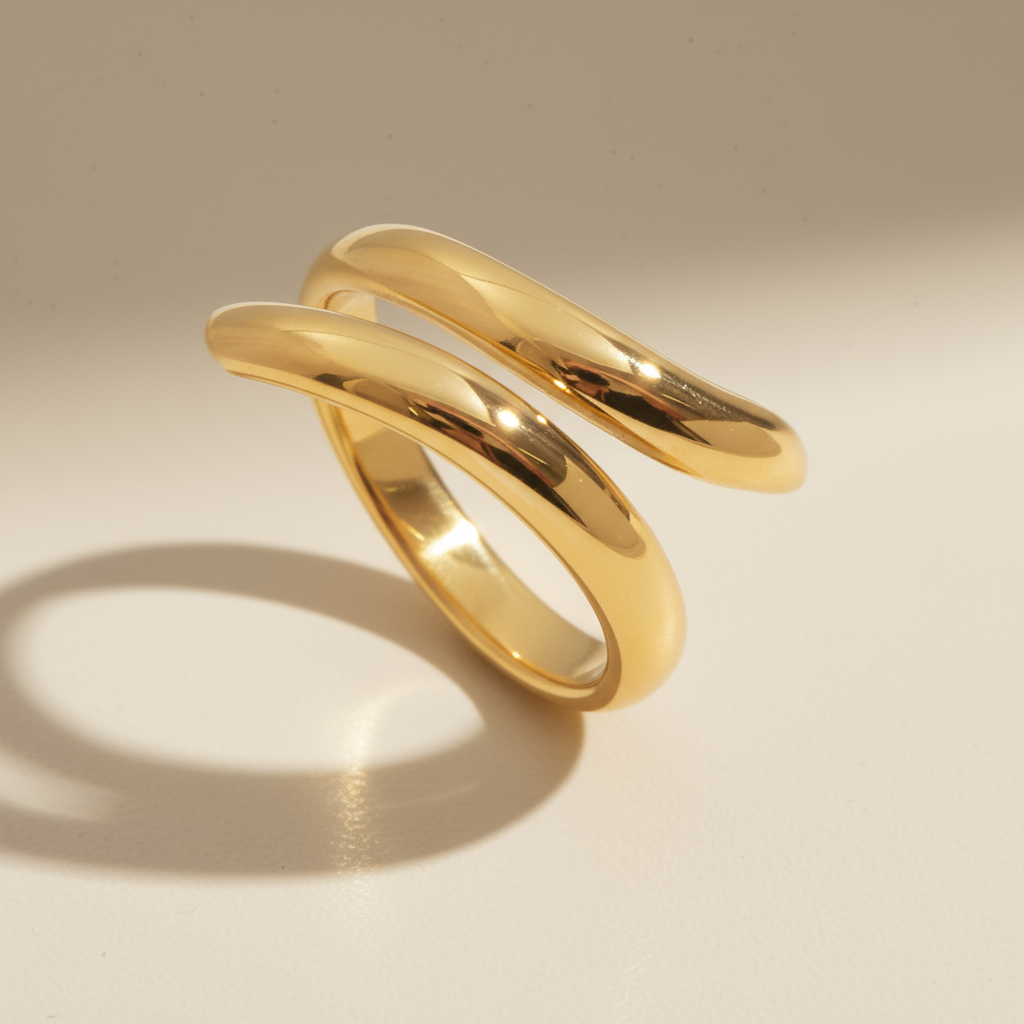 Sleek Ring 18k Gold Plated Sleek Waterproof Ring Gift Box