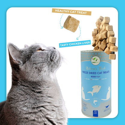 Pawfect Nature's Feast Freeze Dried Cat Treats: Fish Meat: 50g