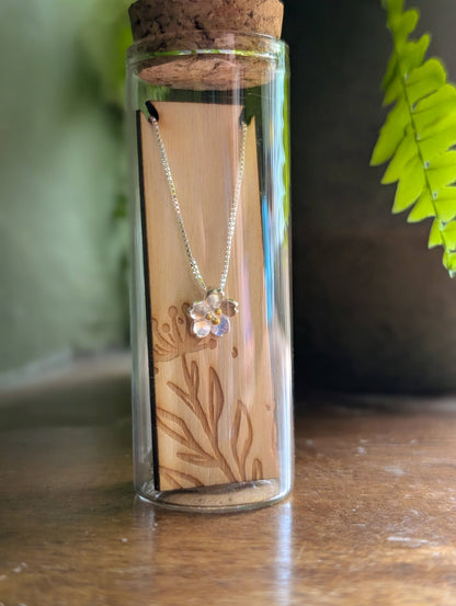 Cherry Blossom Silver Necklace