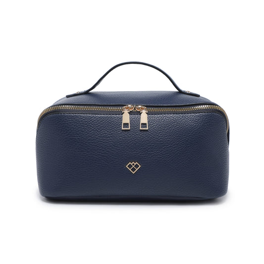 B23055-3 Compartments Waterproof Cosmetic/Makeup Bag: D Blue